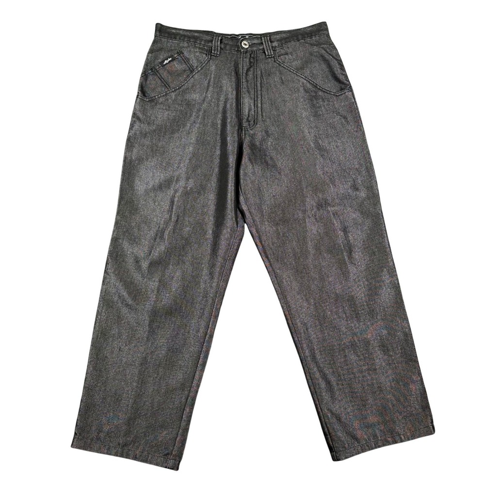Karl Kani Jeans Mens 35x30 Black Baggy Denim Streetwear Vintage Y2K Pants